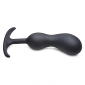 Черный массажер простаты с утяжелителями Premium Silicone Weighted Prostate Plug Large - 18,8 см. - XR Brands - в Абакане купить с доставкой