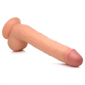 Телесный фаллоимитатор-гигант на присоске Long Logan 10’’ Dildo with Balls - 27,4 см. - XR Brands