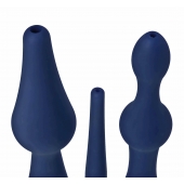 Набор из 3 универсальных насадок для анального душа Universal 3 Piece Silicone Enema Attachment Set - XR Brands - купить с доставкой в Абакане