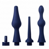 Набор из 3 универсальных насадок для анального душа Universal 3 Piece Silicone Enema Attachment Set - XR Brands - купить с доставкой в Абакане