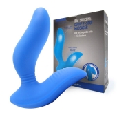 Синий вибромассажер простаты 3,5’’ Curve P-spot Massager - 12 см. - Erokay - в Абакане купить с доставкой