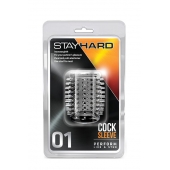 Прозрачная насадка с шипами STAY HARD COCK SLEEVE 01 CLEAR - Blush Novelties - в Абакане купить с доставкой