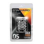 Прозрачная насадка с капельками STAY HARD COCK SLEEVE 05 CLEAR - Blush Novelties - в Абакане купить с доставкой