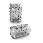 Прозрачная насадка с капельками STAY HARD COCK SLEEVE 05 CLEAR - Blush Novelties - в Абакане купить с доставкой