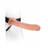 Фаллопротез телесного цвета Hollow Strap-On - 29 см. - Pipedream - купить с доставкой в Абакане