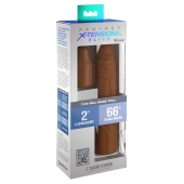 Коричневая насадка на член 2  Silicone X-tension - 20,3 см. - Pipedream - в Абакане купить с доставкой