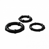 Набор из 3 черных эрекционных колец Babooom Ring Set - Adrien Lastic - в Абакане купить с доставкой