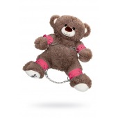 Бондажный набор: бурый мишка с розовыми оковами и наручниками - Pecado - купить с доставкой в Абакане