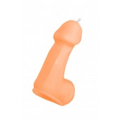 Оранжевая свеча в форме пениса - 47 гр. - Pecado - купить с доставкой в Абакане