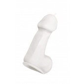 Белая свеча в форме пениса - 47 гр. - Pecado - купить с доставкой в Абакане