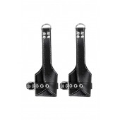 Черные подвесы с белой строчкой - Pecado - купить с доставкой в Абакане