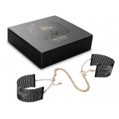 Чёрные дизайнерские наручники Desir Metallique Handcuffs Bijoux - Bijoux Indiscrets - купить с доставкой в Абакане