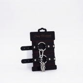 Черно-красные кожаные оковы - Crazy Handmade - купить с доставкой в Абакане