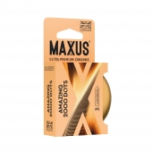 Точечные презервативы MAXUS 2000 Amazing Dots с железным кейсом - 3 шт. - Maxus - купить с доставкой в Абакане