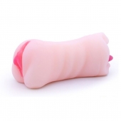 Телесный двусторонний мастурбатор - вагина и ротик - Boys of Toys - в Абакане купить с доставкой