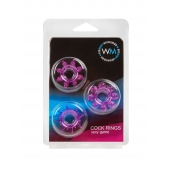 Набор из 3 лиловых эрекционных колец различной формы - Erowoman-Eroman - в Абакане купить с доставкой