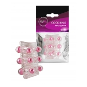 Прозрачная сквозная насадка на пенис с цветными шариками - Erowoman-Eroman - в Абакане купить с доставкой