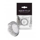 Эластичное эрекционное кольцо с длинными черными «ресничками» - Sextaz - в Абакане купить с доставкой