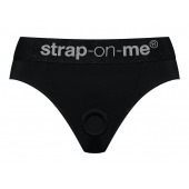 Черные трусики для насадок Heroine Lingerie Harness - size XL - Strap-on-me - купить с доставкой в Абакане