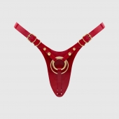 Красный пояс для фиксации насадок Strap-On-Me Leatherette Harness Fabulous - Strap-on-me - купить с доставкой в Абакане