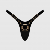 Черный пояс для фиксации насадок Strap-On-Me Leatherette Harness Fabulous - Strap-on-me - купить с доставкой в Абакане