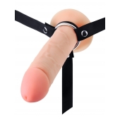 Мужской полый страпон на регулируемых ремешках - 22 см. - Sex Expert - купить с доставкой в Абакане