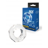 Прозрачное эрекционное кольцо в форме гайки - Sex Expert - в Абакане купить с доставкой