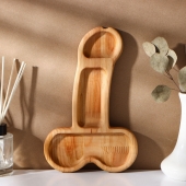 Деревянное блюдо для подачи в форме члена (25 х 16,5 х 1,7 см) - Сима-Ленд - купить с доставкой в Абакане