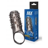 Дымчатая насадка на пенис с выпуклостями - 12 см. - Sex Expert - в Абакане купить с доставкой