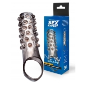 Дымчатая насадка на пенис с выпуклостями - 11 см. - Sex Expert - в Абакане купить с доставкой