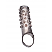 Дымчатая насадка на пенис с выпуклостями - 11 см. - Sex Expert - в Абакане купить с доставкой