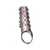 Дымчатая насадка на пенис с шипами и выпуклостями - 12 см. - Sex Expert - в Абакане купить с доставкой