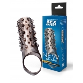 Дымчатая насадка на пенис с шипами и выпуклостями - 12,5 см. - Sex Expert - в Абакане купить с доставкой