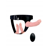 Женский страпон с 3 насадками и вибрацией - Erowoman-Eroman - купить с доставкой в Абакане