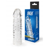 Прозрачная закрытая насадка на пенис - 17 см. - Sex Expert - в Абакане купить с доставкой