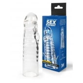 Прозрачная закрытая насадка на член - 15 см. - Sex Expert - в Абакане купить с доставкой