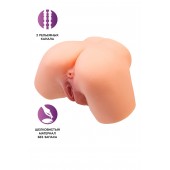 Телесный реалистичный мастурбатор-полуторс с 2 любовными входами - No Name - в Абакане купить с доставкой