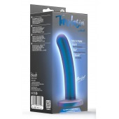 Синяя насадка с гладкой поверхностью Surrender 5.75 Inch Intermediate Pegging Dildo - 14,6 см. - Blush Novelties - купить с доставкой в Абакане