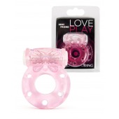 Розовое эрекционное виброкольцо с бабочкой - 1137 - в Абакане купить с доставкой
