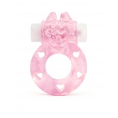 Розовое эрекционное виброкольцо в форме зайчика - 1137 - в Абакане купить с доставкой