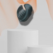 Серый сквозной мастурбатор с вибрацией Manwan Starter - Manwan - в Абакане купить с доставкой