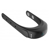 Черное эрекционное виброкольцо на ремешках - Boys of Toys - в Абакане купить с доставкой