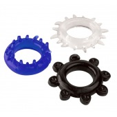 Набор из 3 эрекционных колец разного цвета и рельефа - Boys of Toys - в Абакане купить с доставкой