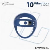 Синее интерактивное эрекционное виброкольцо Rank - Intoyou - в Абакане купить с доставкой