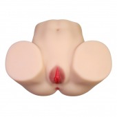 Телесный мастурбатор с 2 любовными отверстиями Olivia - Baile - в Абакане купить с доставкой
