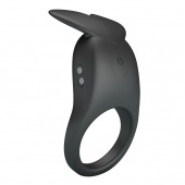Черное перезаряжаемое виброкольцо Carlton - Baile - в Абакане купить с доставкой