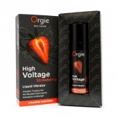 Жидкий вибратор Orgie High Voltage Strawberry - 15 мл. - ORGIE - купить с доставкой в Абакане