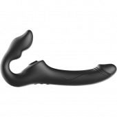 Черный безремневой страпон с 3 моторами - Ibiza - купить с доставкой в Абакане