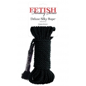 Черная веревка для фиксации Deluxe Silky Rope - 9,75 м. - Pipedream - купить с доставкой в Абакане