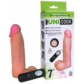 Фаллическая насадка Харнесс UNICOCK 7  с вибрацией - 19 см. - LOVETOY (А-Полимер) - купить с доставкой в Абакане